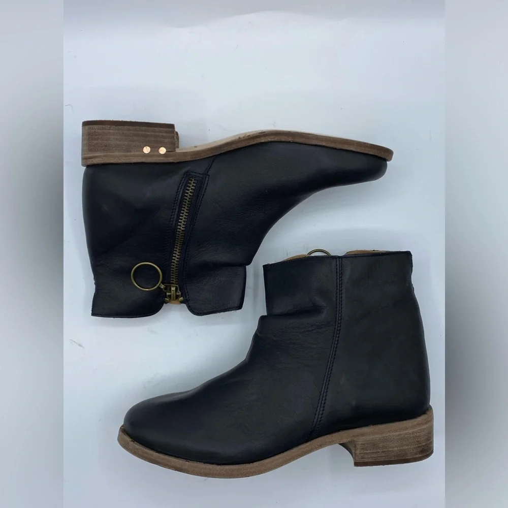 Beek Ouail Ankle‎ Bootie Boots Black Leather